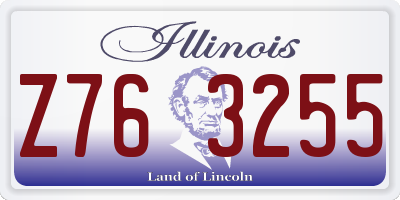 IL license plate Z763255