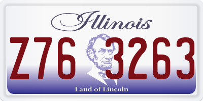 IL license plate Z763263
