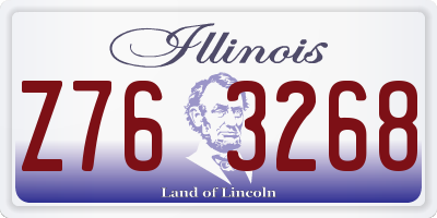 IL license plate Z763268