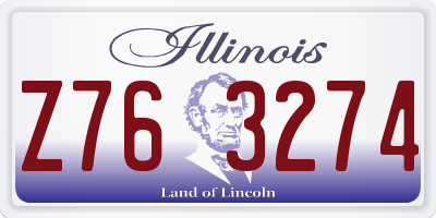IL license plate Z763274