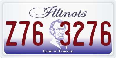 IL license plate Z763276