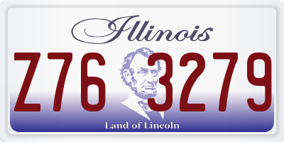 IL license plate Z763279