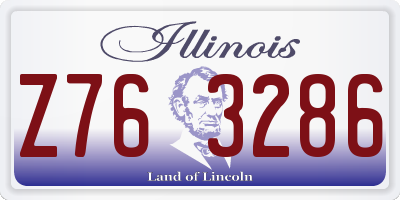 IL license plate Z763286