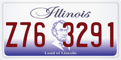 IL license plate Z763291