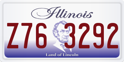 IL license plate Z763292