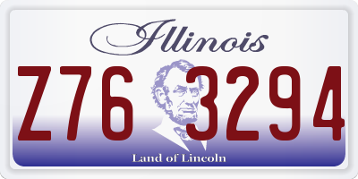 IL license plate Z763294