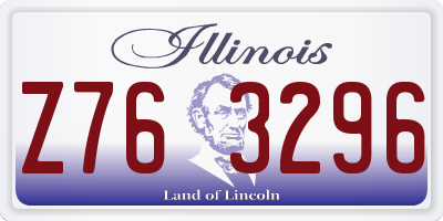 IL license plate Z763296