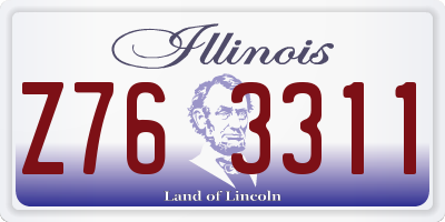 IL license plate Z763311