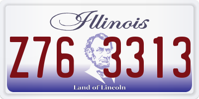 IL license plate Z763313
