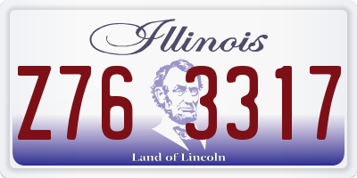 IL license plate Z763317