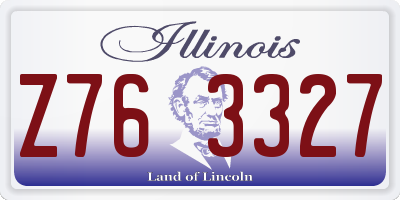 IL license plate Z763327