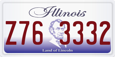 IL license plate Z763332