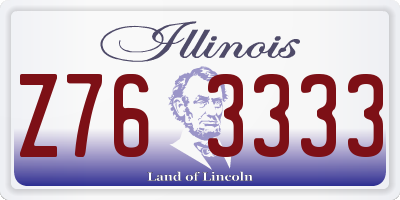 IL license plate Z763333