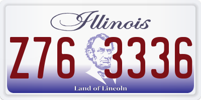 IL license plate Z763336