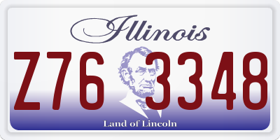 IL license plate Z763348
