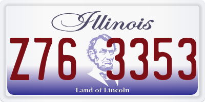 IL license plate Z763353