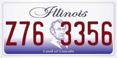 IL license plate Z763356