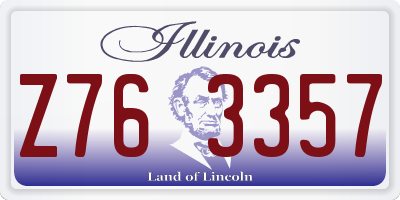 IL license plate Z763357