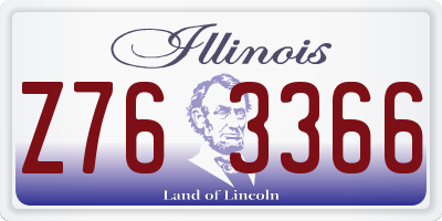 IL license plate Z763366