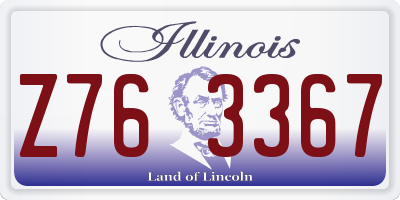 IL license plate Z763367