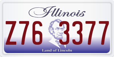 IL license plate Z763377