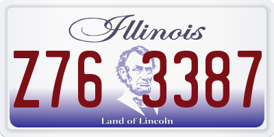 IL license plate Z763387