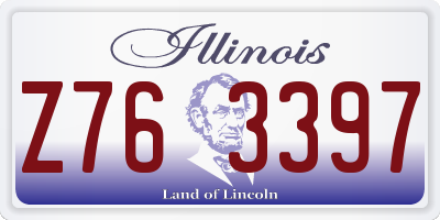 IL license plate Z763397
