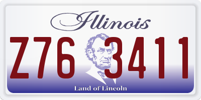 IL license plate Z763411
