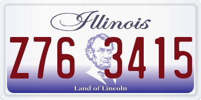 IL license plate Z763415