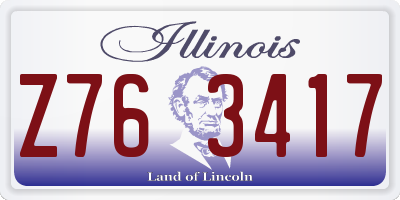 IL license plate Z763417