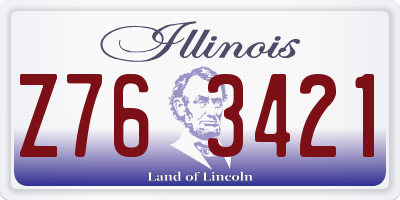 IL license plate Z763421