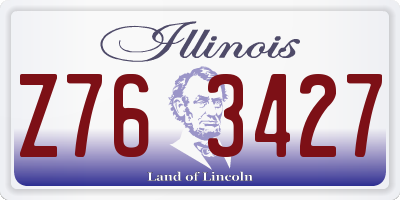 IL license plate Z763427
