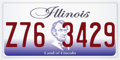 IL license plate Z763429