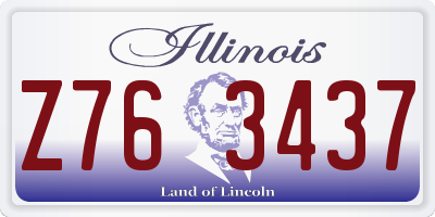 IL license plate Z763437