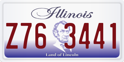 IL license plate Z763441