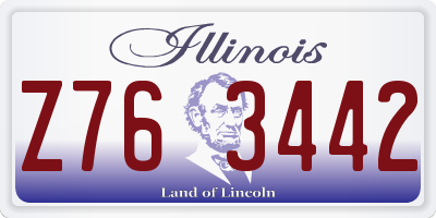 IL license plate Z763442