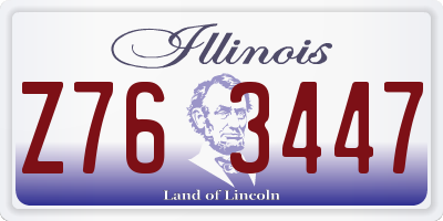 IL license plate Z763447