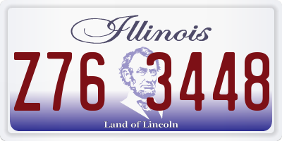 IL license plate Z763448