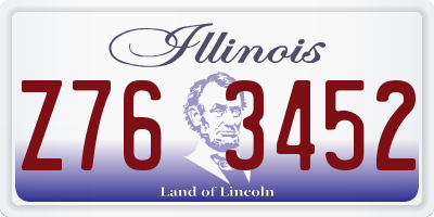 IL license plate Z763452