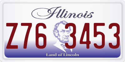 IL license plate Z763453