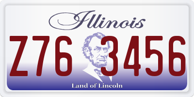 IL license plate Z763456