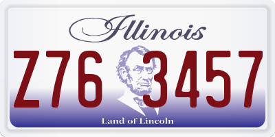 IL license plate Z763457