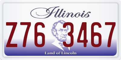 IL license plate Z763467