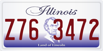 IL license plate Z763472
