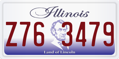 IL license plate Z763479