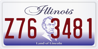 IL license plate Z763481