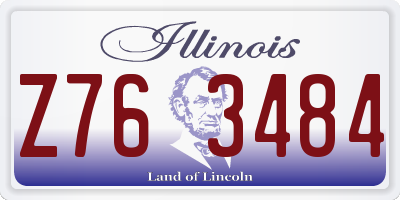 IL license plate Z763484