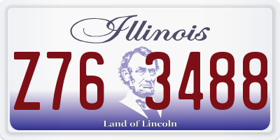 IL license plate Z763488