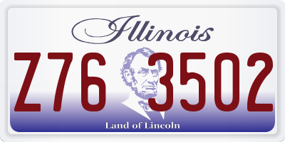 IL license plate Z763502