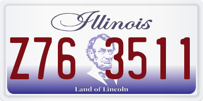 IL license plate Z763511